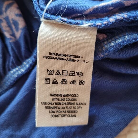 FREE PEOPLE Fiona Wrap Top, Boho, Blue Cobalt, XSmall, Bell Long Sleeves - Picture 9 of 16